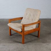 Vintage Teak Sessel Easy Chair dänisch Domino Møbler 60er 70er