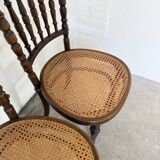 Série 4 chaises bistrot cannage Fischel n019