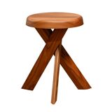 Tabouret Pierre Chapo S31 'Modèle A' en orme massif, France