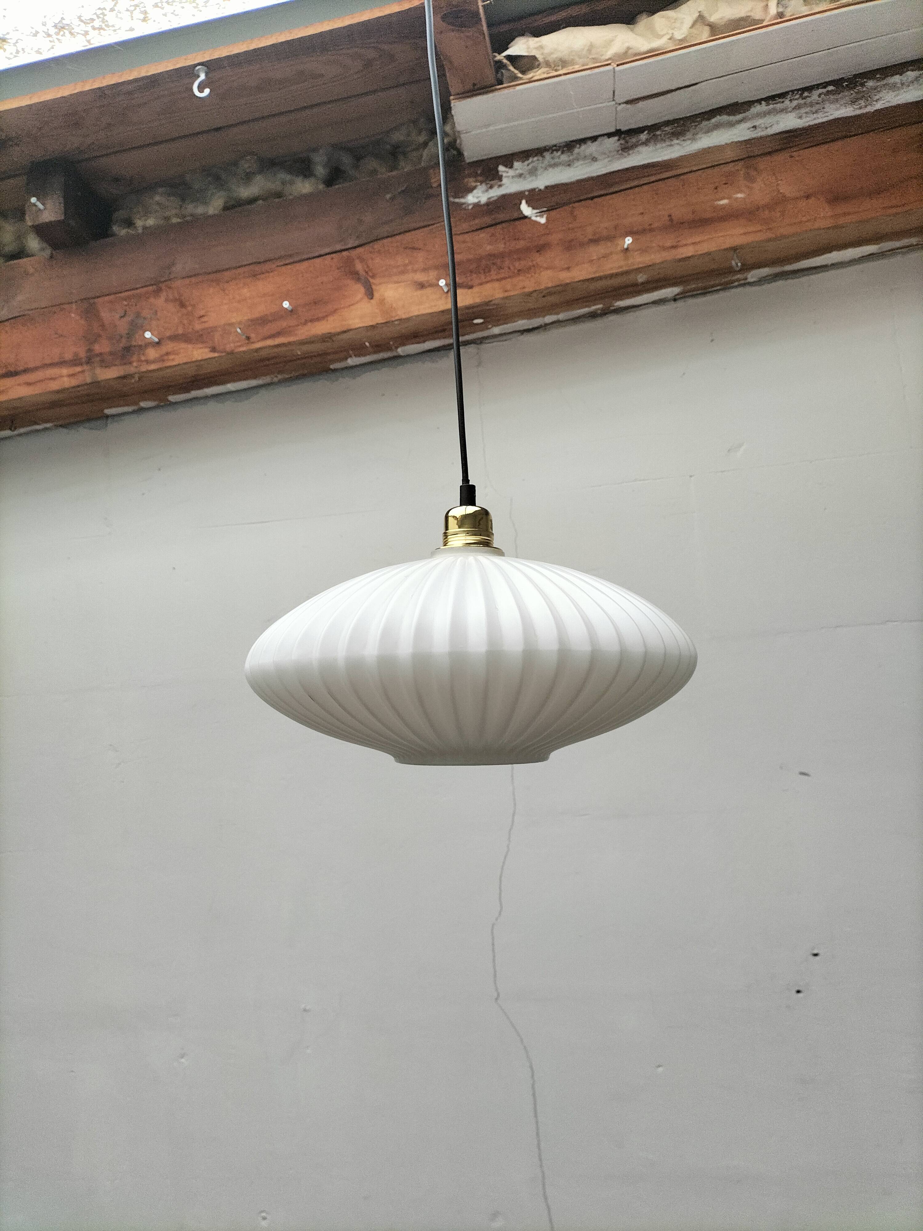 Vintage glass pendant light