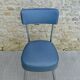 Ronéo office chair from the 60s, Skaï grey blue