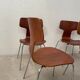 Series of 4 chairs Hammer Model 3103 , Arne Jacobsen, Fritz Hansen 1971