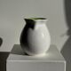 90s white and green ceramic carafe H17 D11