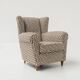 Pair of Italian Armchairs  in Zigzag Upholstery, 1960s