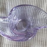 Vintage glass catchall in a very original shape.