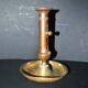 Antique push candle holder, 18th century gilded carved bronze candlestick.
