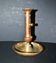 Antique push candle holder, 18th century gilded carved bronze candlestick.