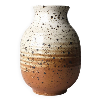 Collectible vase, pyrite spotted vase Bernadette Ver Eecke Scherrer, workshop of the 7 suns