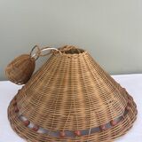 Vintage wicker pendant light