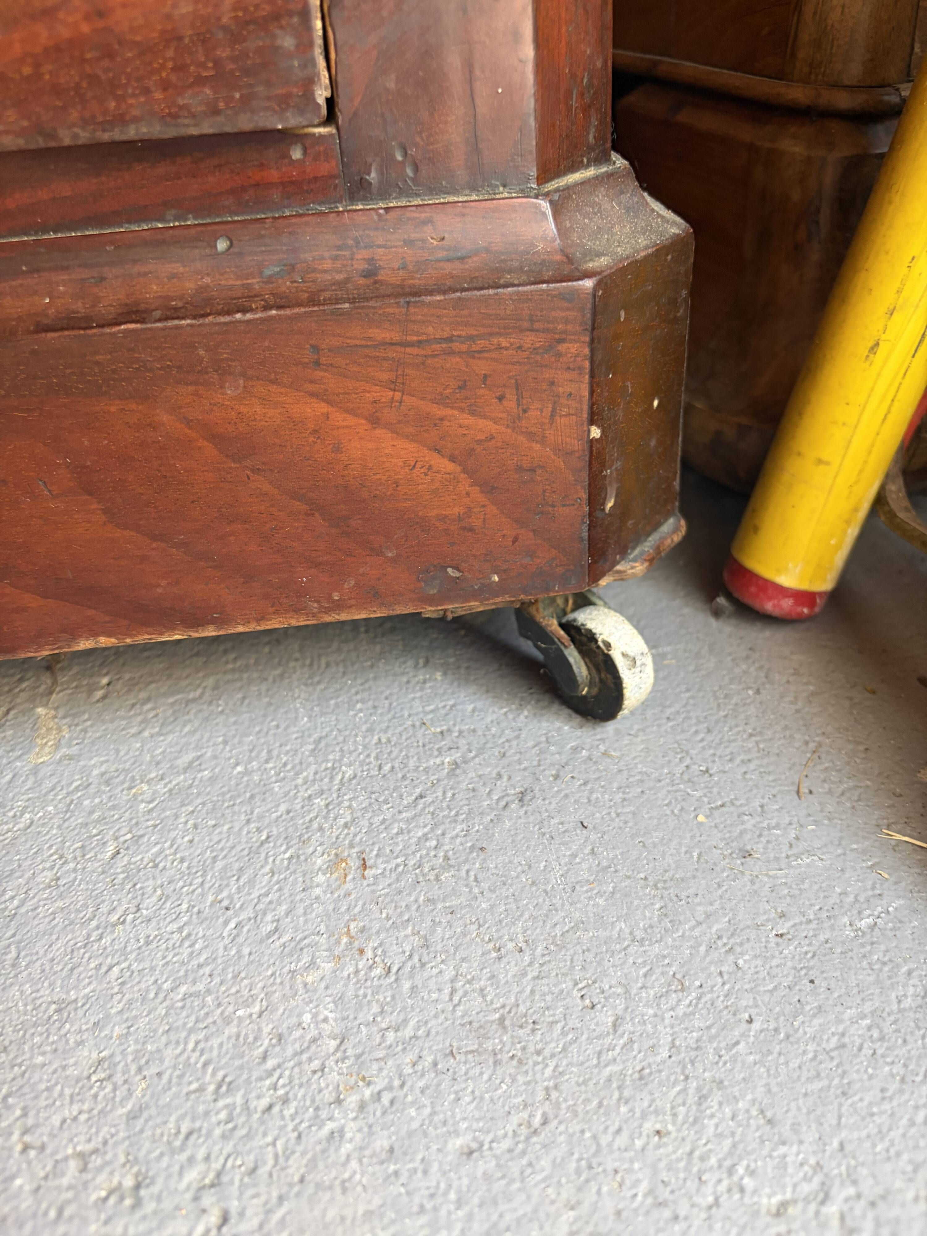 Louis-Philippe mahogany railway toilet commode
