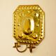Single mid-century Swedish brass sconce for two candles