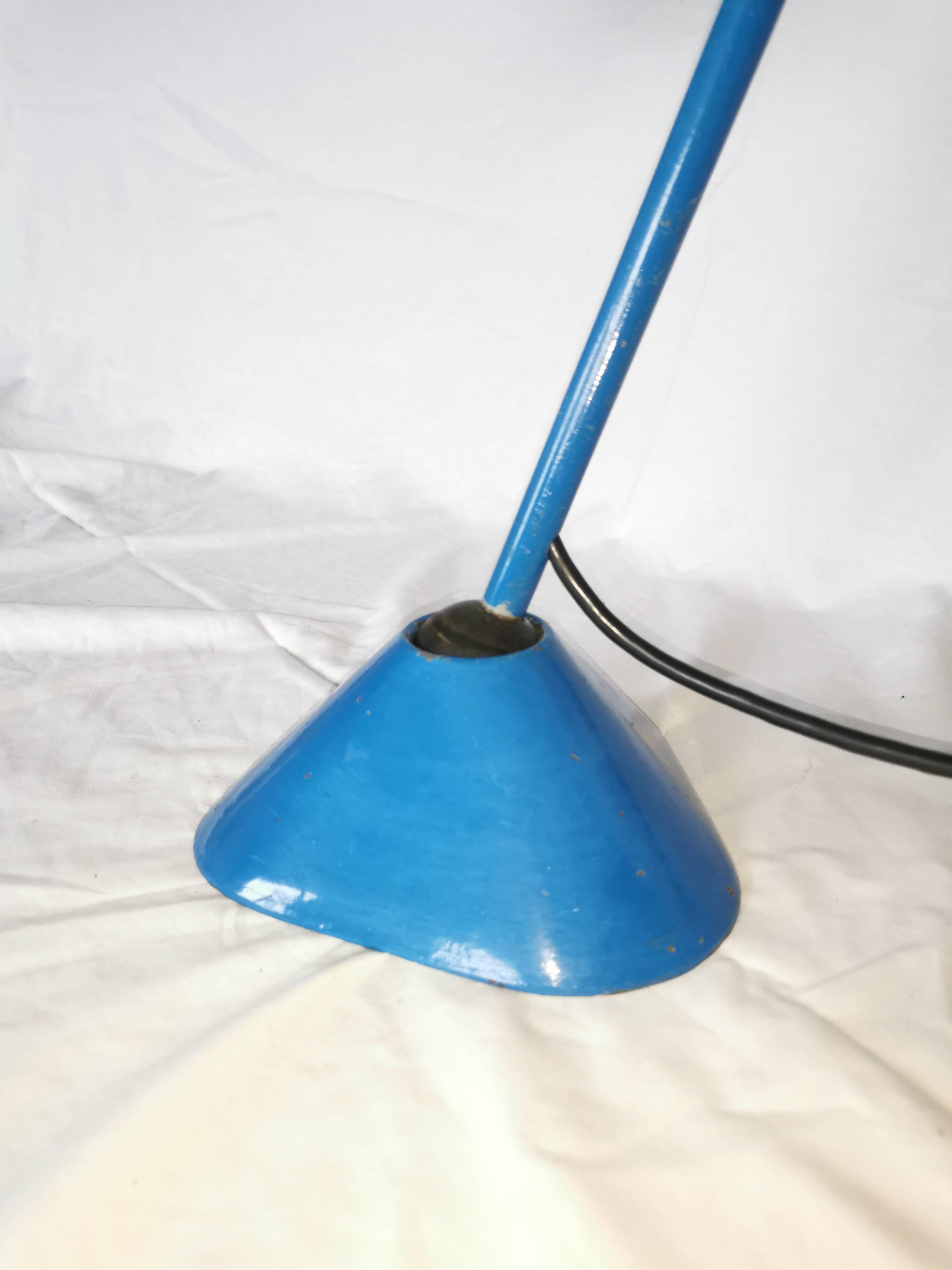 RAVEL articulated lamp, model 205 blue, Bernard Albin Gras, Clamart, France, 1932