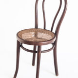 Set of 4 chairs. Bentwood and canning. Vintage. France, 50s