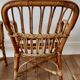 Pair of children's armchairs in rattan / bamboo honey color 60s