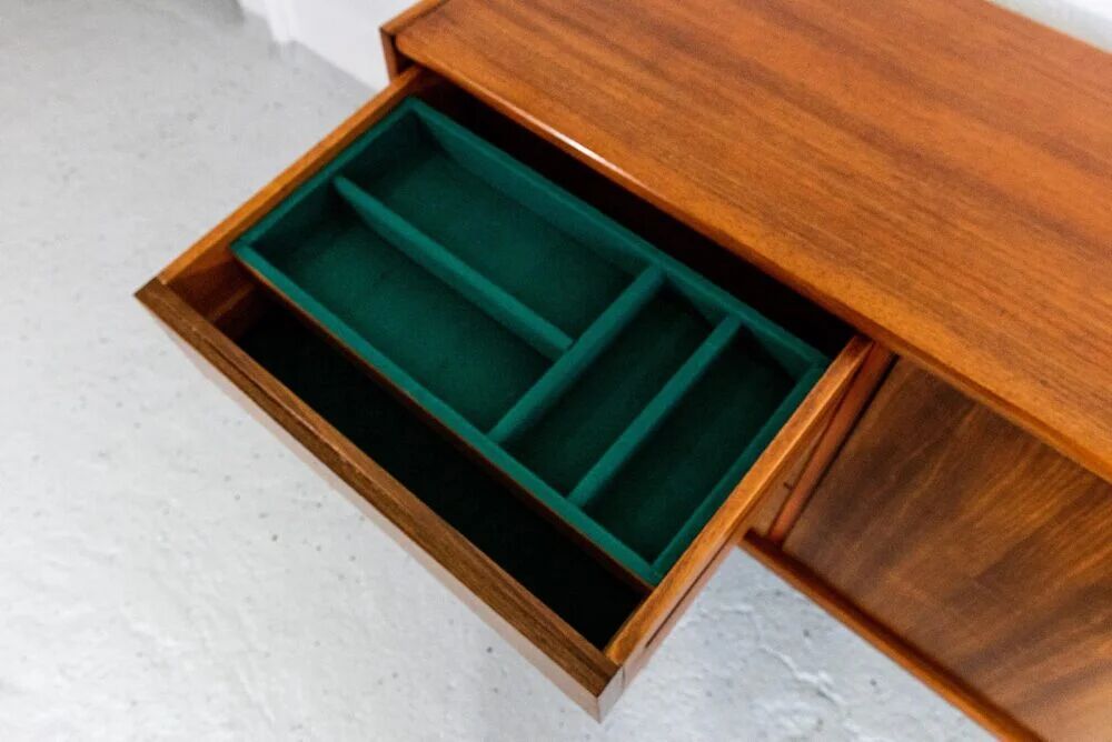 Vintage Walnut Sideboard From Bfm, Poland, 1960s