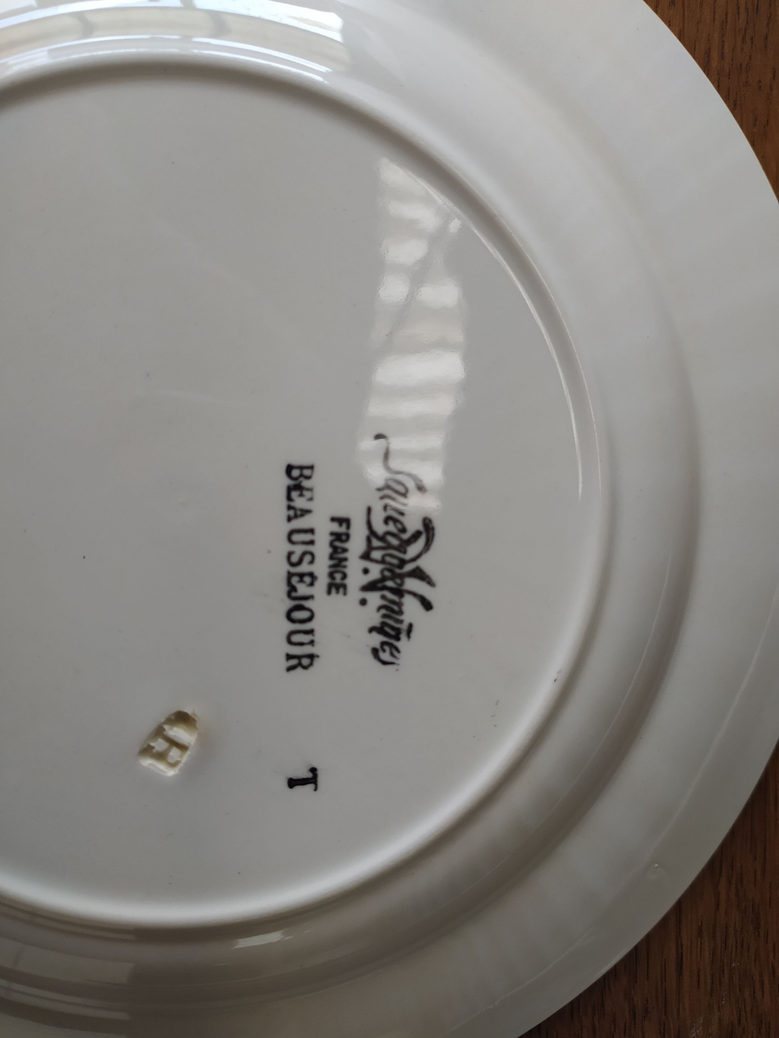 Set of 4 flat plates sarreguemines Beauséjour