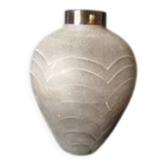 Art déco /1910/40 moulé pressé fumé Vase (30 cm )
