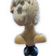 Bust of louise brongniart in patinated plaster after houdon