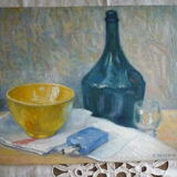 Oil painting on still life panel