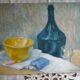 Oil painting on still life panel