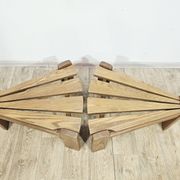 Set of two modular/side tables, Dittman, oak, Netherlands, 1970s.