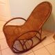 Rocking chair from the 70s in rattan and wicker