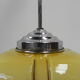 Art Deco hanging lamp with square glass shade