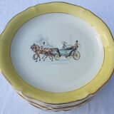 Series 11 plates stagecoach Céranord St Amand vintage 1960