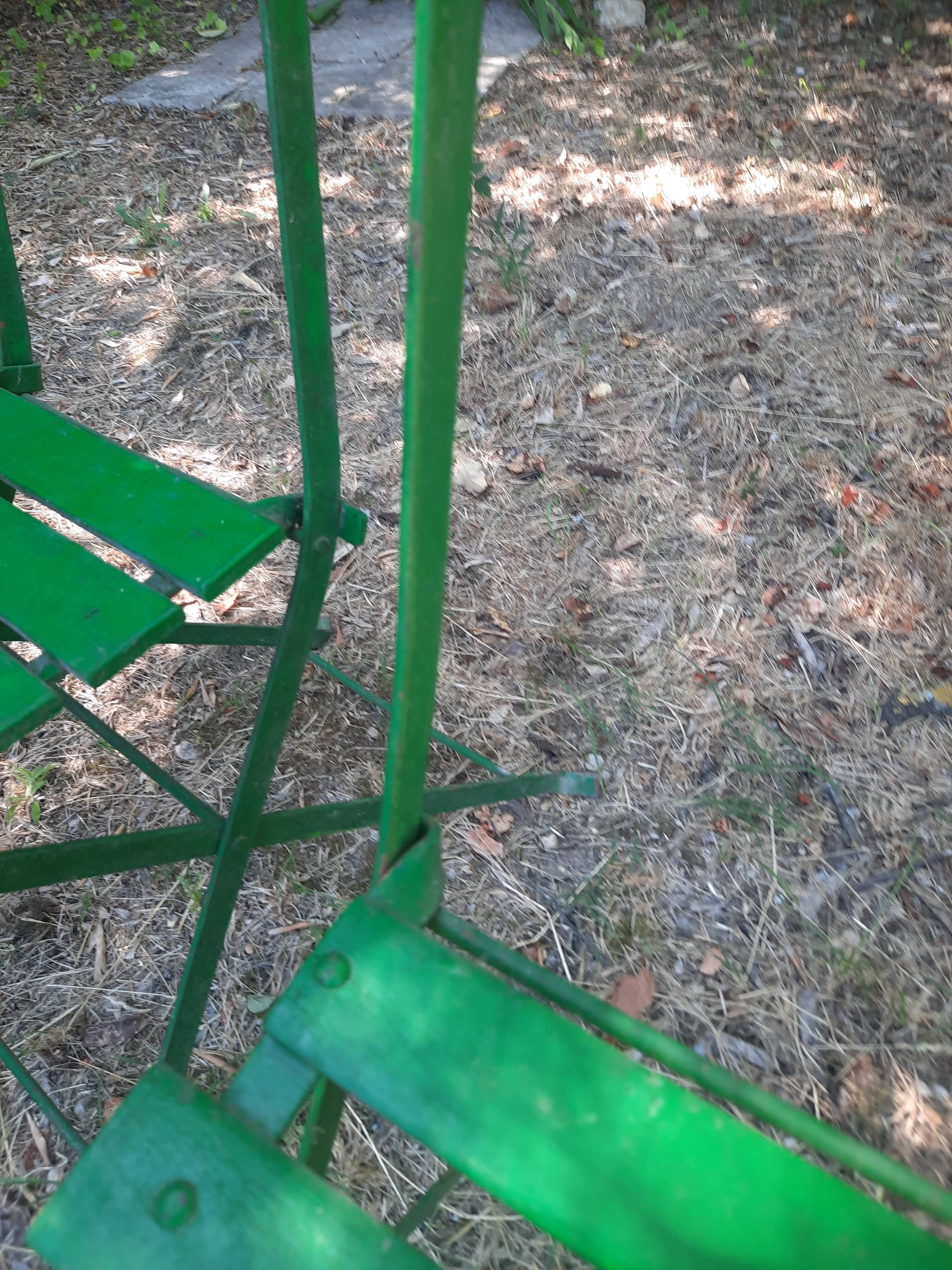 Pair of folding garden chairs