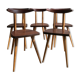 Ensemble de 5 chaises Antilope édition Stella années 1960