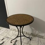 Rattan side table
