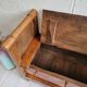 Antique wooden chest bench