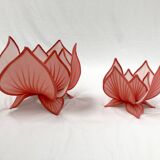 Set of Lotus fabric hanging lamps