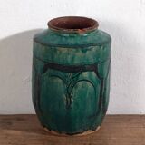 Ancient Chinese vase with plant details (c.1820) #11