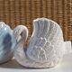 Vintage ceramic swans 80s