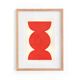 Peinture 30x40cm - Romy rouge -  signée Eawy