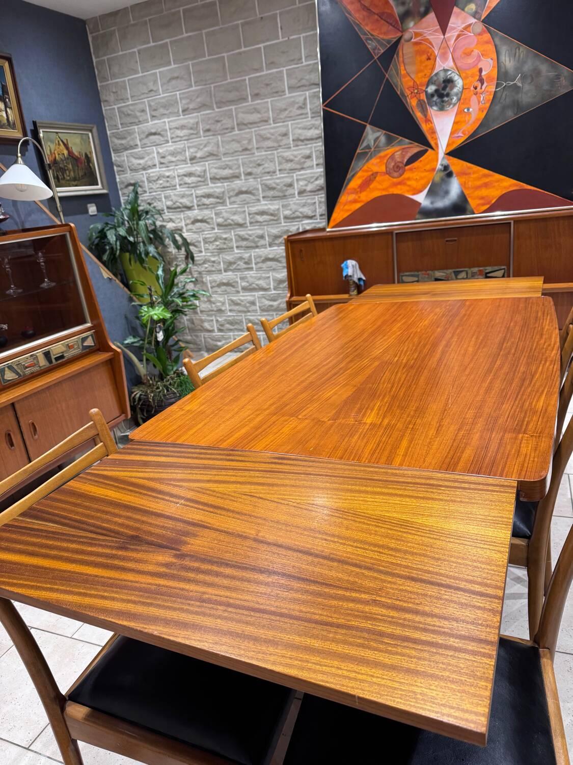 Vintage Scandinavian set – extendable table & 6 chairs