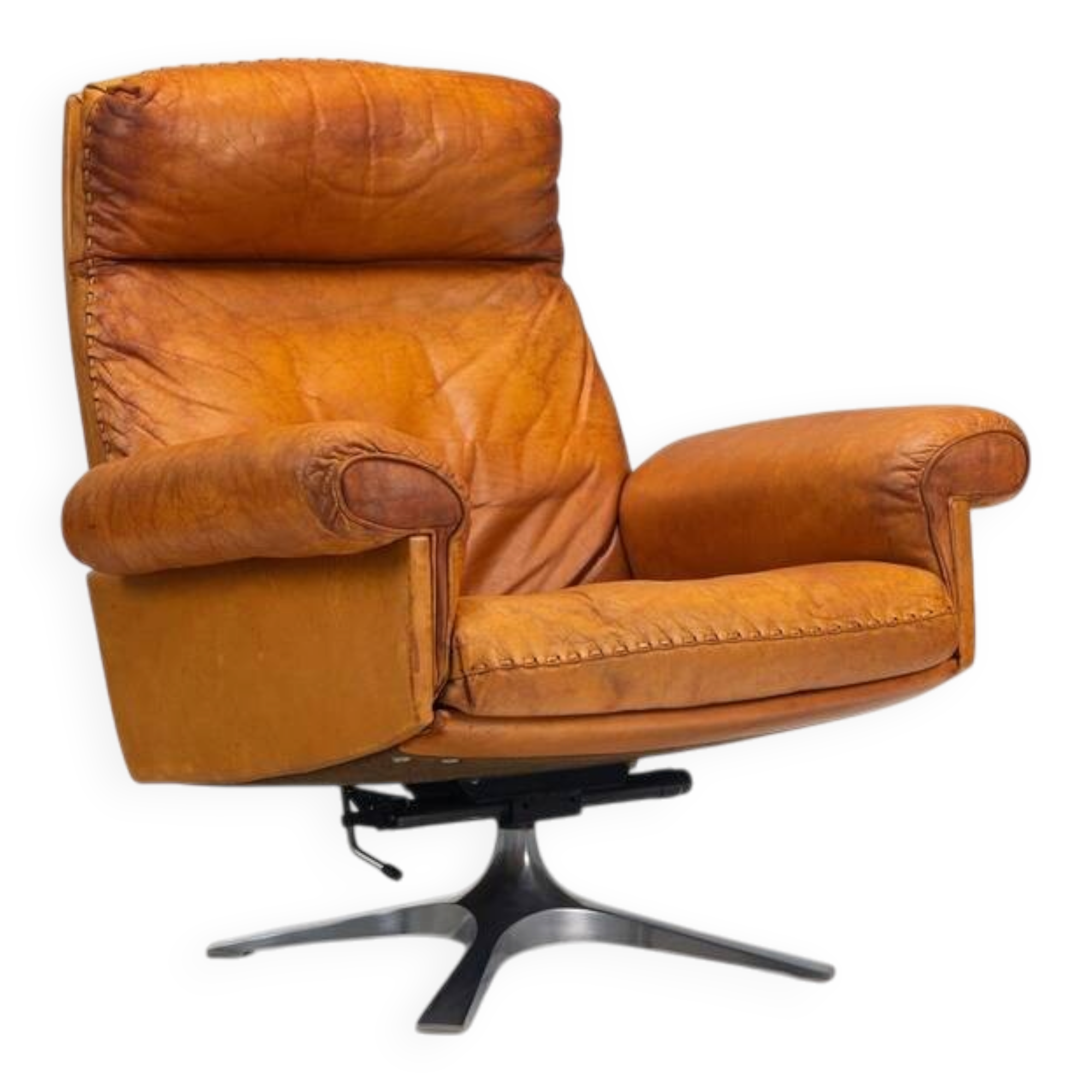 De Sede DS-31 high-back lounge chair in natural leather, Switzerland, 1970