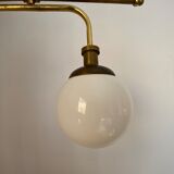 Brass art deco slide lamp