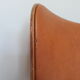 Bistro chair Baumann 1963 curved wood and skaï imitation leather caramel