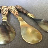 Set of 7 horn and wood spoons