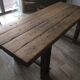 Ancien établi plateau bois piétement UPN
