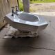 Enamelled white washbasin 1930