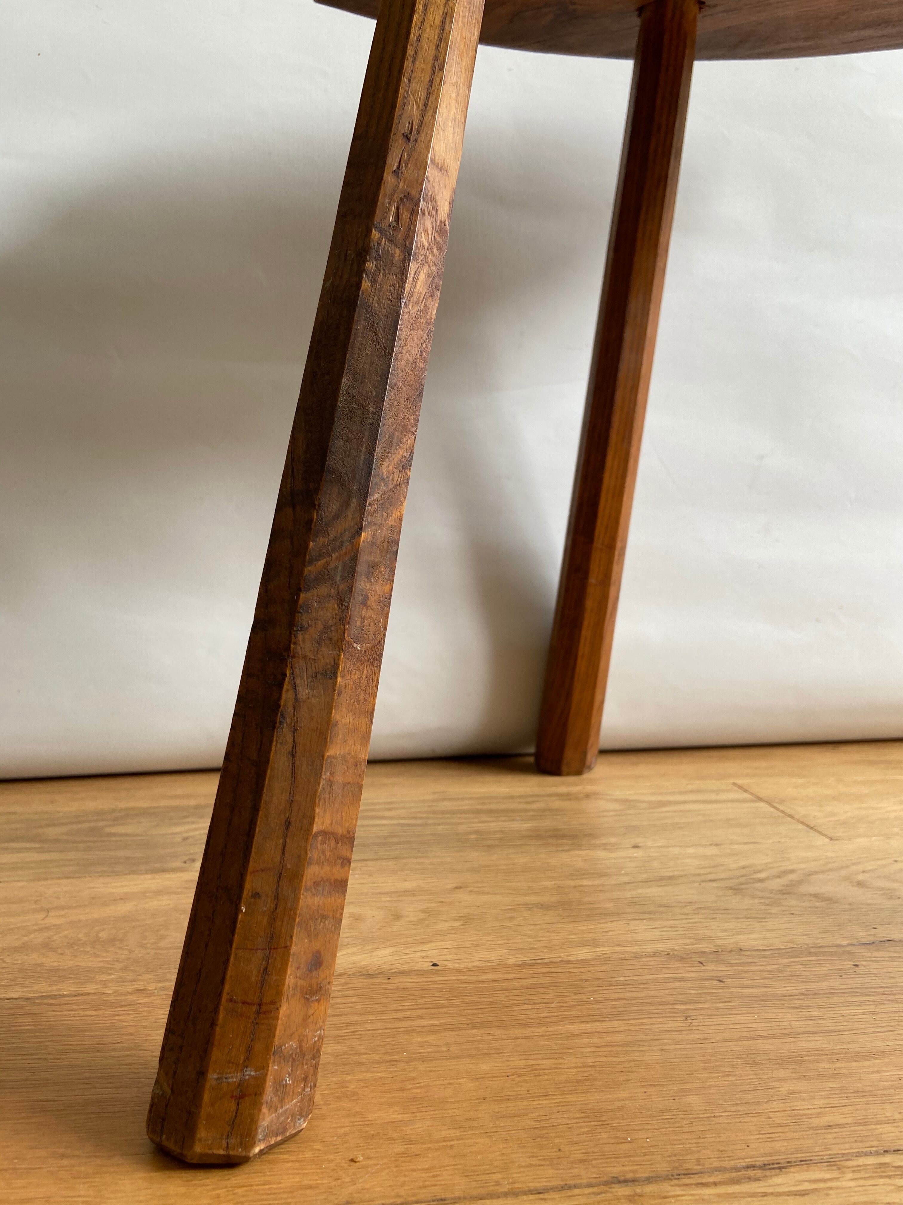 Wooden tripod stool