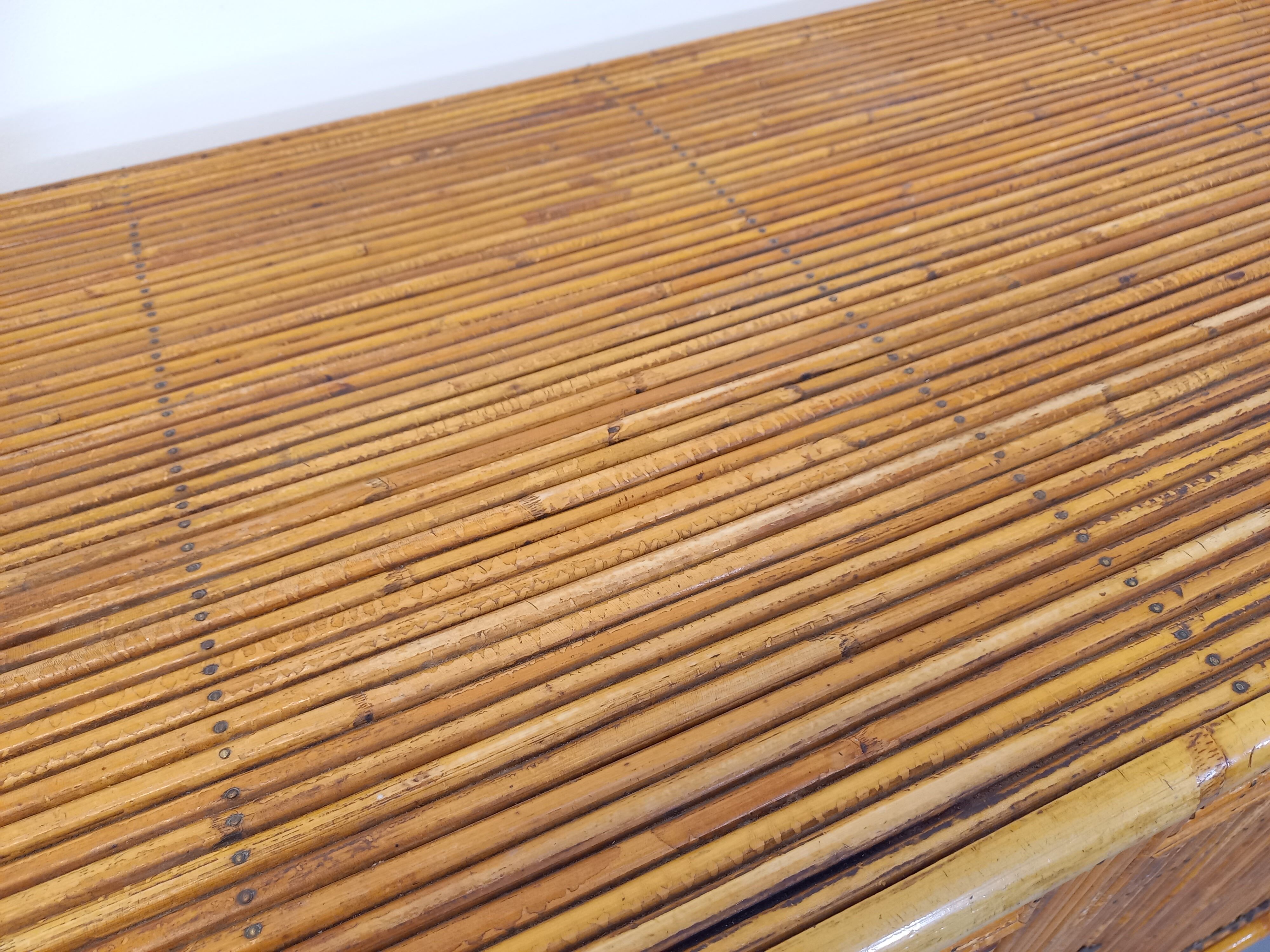 Vintage rattan sideboard from the 50/60s