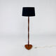 Vintage danish brass and rosewood floor lamp, 1960s.