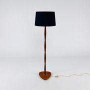 Vintage danish brass and rosewood floor lamp, 1960s.