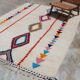 Large handmade colourful rug, 285 x 200 cm - G1028
