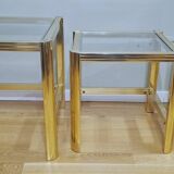 Golden brass nesting table