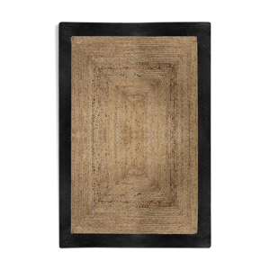 Tapis jute et coton beige
